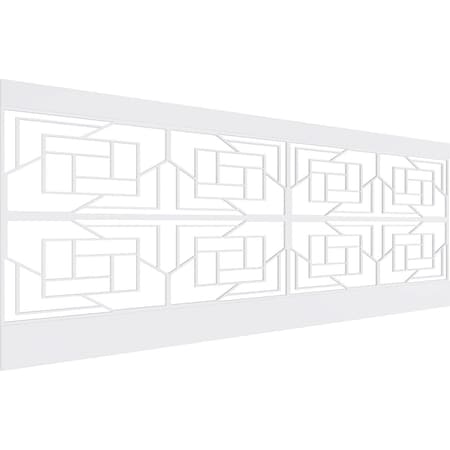Ekena Millwork 36"H x 94 1/2"W Loveland PVC Wainscot Paneling Kit WPK36X94LLD